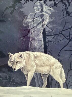 RARE MSM 1986 Marguerite Fields Artic "Spirit Wolf" Artist Signed Matted 233/300